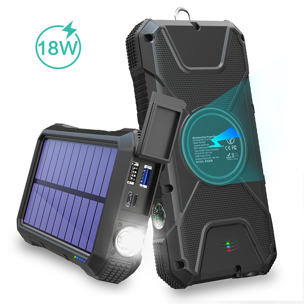 20000 mAh QC3.0 & PD Schnellladung, kabellose Lade-Powerbank
