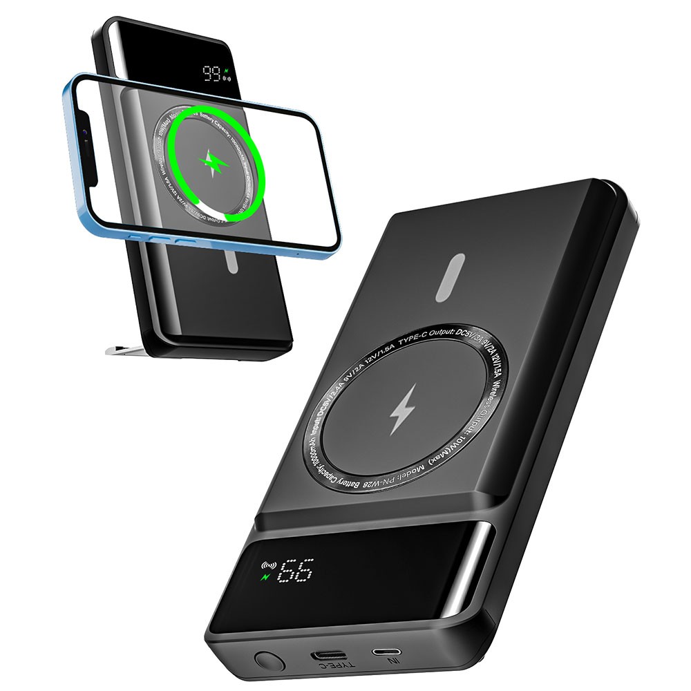 10000-mAh-Powerbank mit magnetischem kabellosem Ladegerät