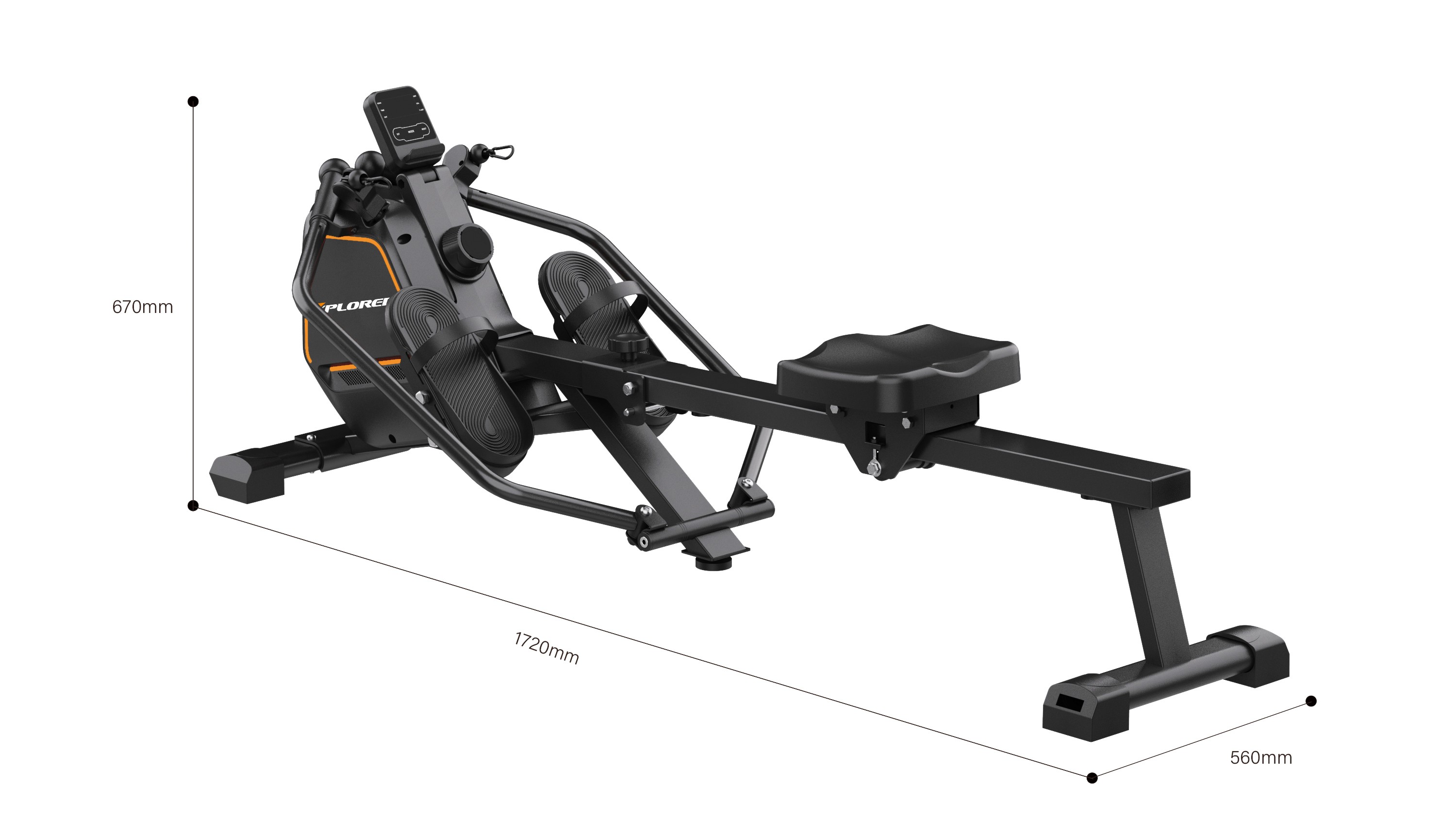 Rudergerät mit Doppelgriff Xplorer Concept