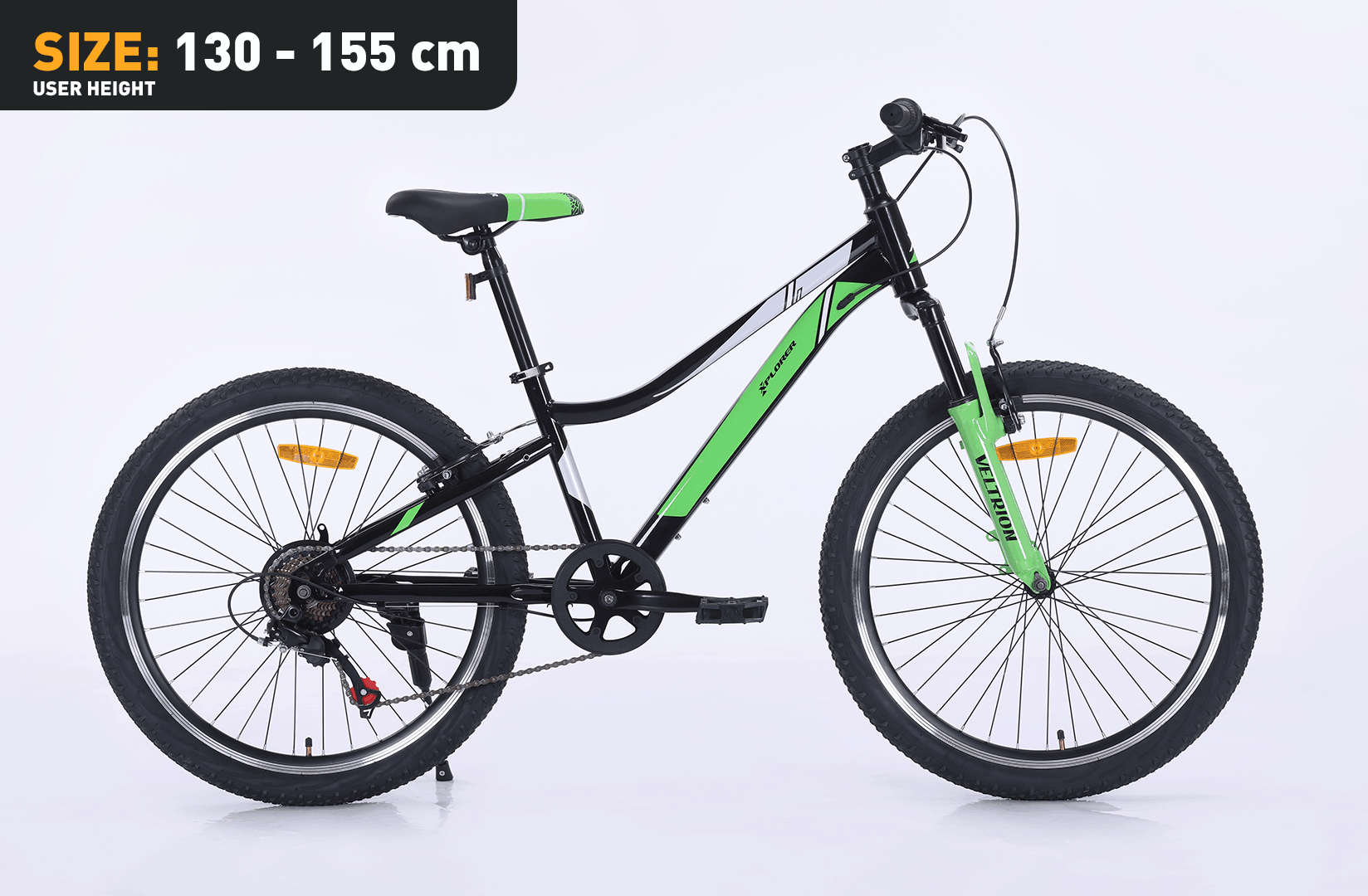 Kinderfahrrad Xplorer VELTRION Black-Green 24"