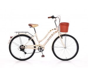 Xplorer City Bike Cruiser BARCELONA 26" Dog Lover Edition - Beige