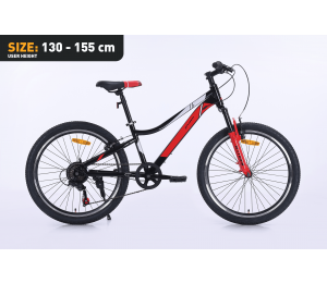 Kinderfahrrad Xplorer VELTRION Black-Red 24"