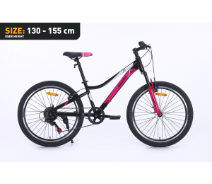 Kinderfahrrad Xplorer WANAKA Black-Pink 24"