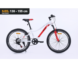 Kinderfahrrad Xplorer WANAKA White-Red 24"